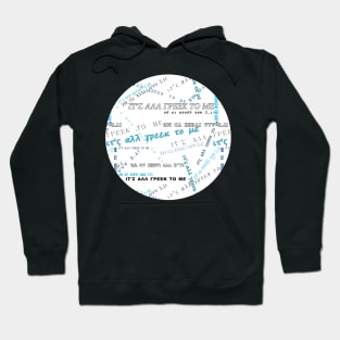 It's all Greek to me PATTERN # Blue On White * ΙΤ'Σ ΑΛΛ ΓΡΕΕΚ ΤΟ ΜΕ circle Hoodie